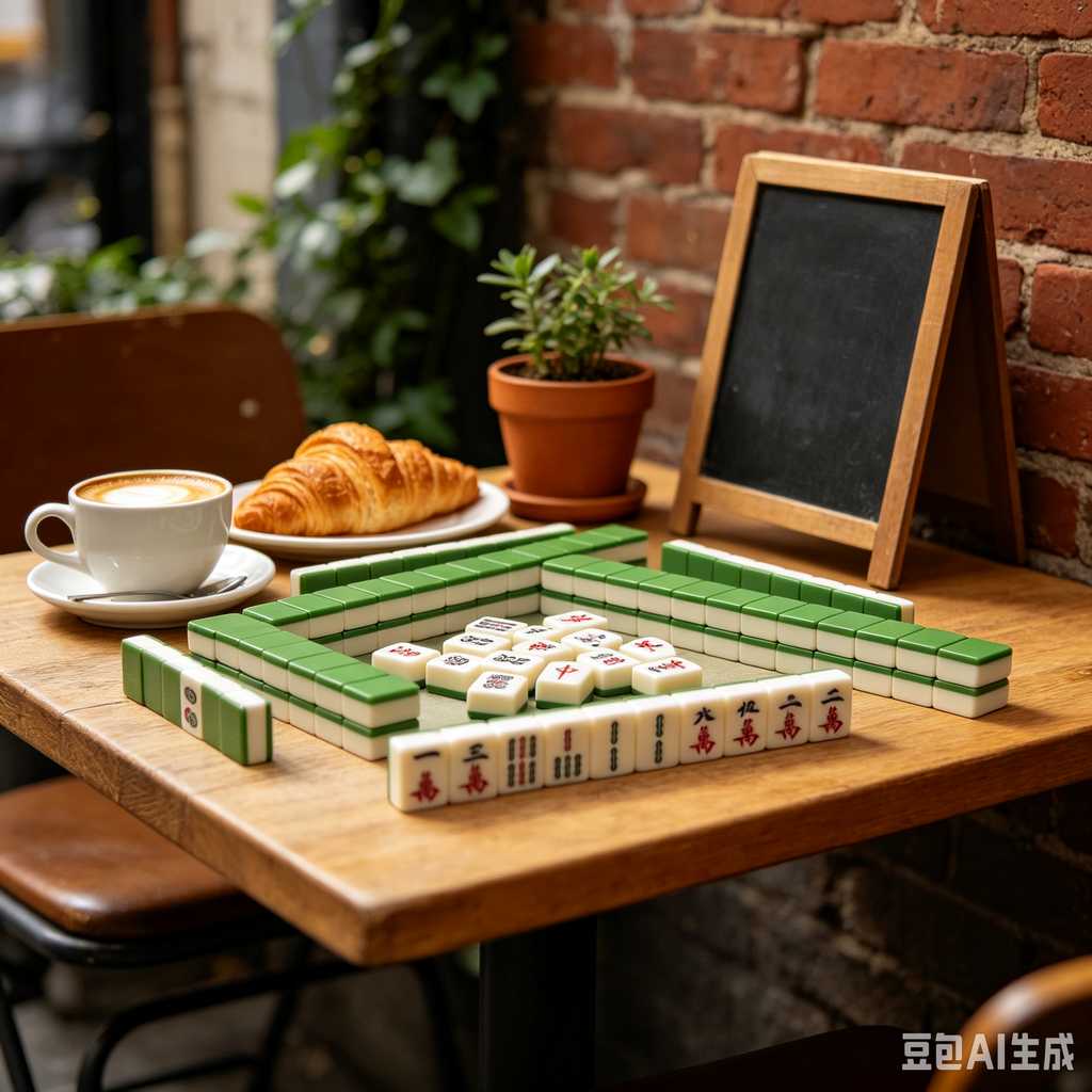 flat print mahjong set